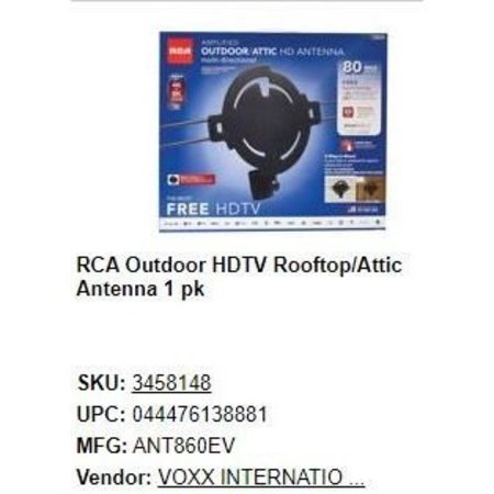 RCA Outdoor Antenna 80 Mile ANT3036E
